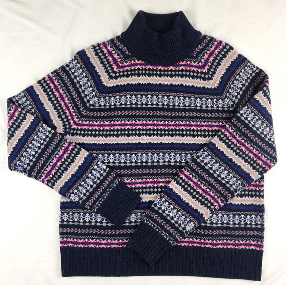 NWOT J. Crew Fair Isle Turtleneck Sweater - Picture 2 of 5